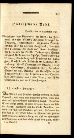 Siebenzehnter Brief
