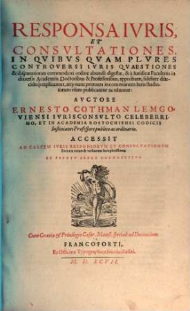 Responsa juris et Consultationes
