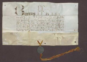 Papst Bonifaz IX. ertheilt dem Pfalzgrafen Ruprecht d. J. und seiner Gemahlin Margarethe das Privileg, dass vor ihnen und ihrem Gefolge in mit dem Interdikt belegten Kirchen Gottesdienst gefeiert werden darf, wenn nicht sie selbst das Interdikt verschuldet haben und speziell unter Interdikt gestellt sind.