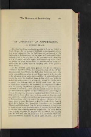 The University of Johannesburg