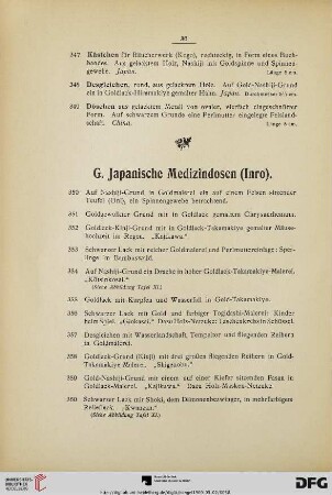 G. Japanische Medizindosen (Inro) (Nr. 350-411)