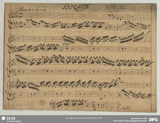 Sonatas - Mus.2-R-8,22b : vl, bc - E