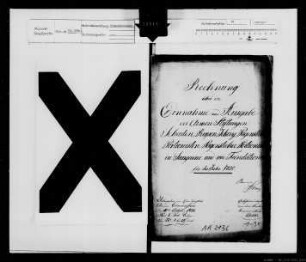 Die Stiftungen Schade, Rupen, Icking, Pagenstecher, Portionisten und Vier Stiftungen: Haushalt 1820