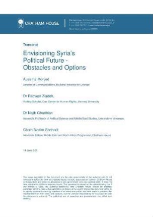 Envisioning Syria's political future