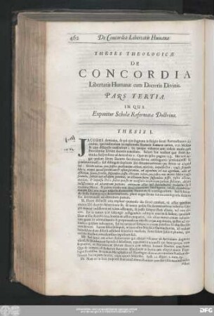 Pars Tertia. In Qua Exponitur Scholae Reformatae Doctrina.