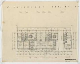 Wohnhäuser Wilhelmsaue 129/130/130 A-C, Berlin-Wilmersdorf: Grundriss Erdgeschoss 1:100