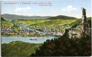 Ansicht von Bingen und dem Niederwalddenkmal
