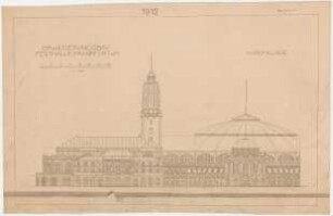 Thiersch, Friedrich von; Frankfurt / Main (Hessen); Festhalle - Nordfassade (Ansicht)