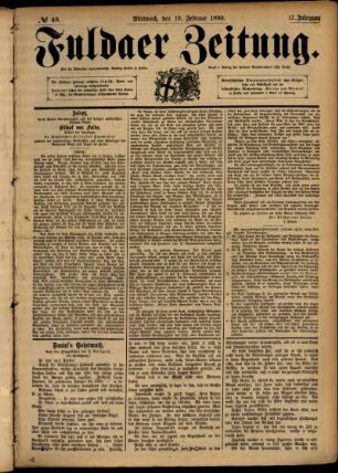 Ausgabe vom Mittwoch, den 19. Februar 1890.