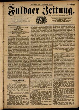 Ausgabe vom Mittwoch, den 19. Februar 1890.