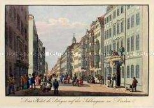 Dresden, Hotel de Pologne auf der Schlossgasse - Folge Dresden-Ansichten