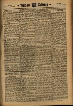 Zweite Ausgabe vom Mittwoch, den 02. November 1910.