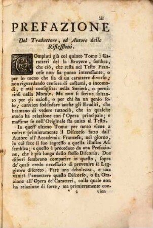 I Caratteri Di Teofrasto : Coi Caratteri, O Costumi Di Questo Secolo Del Sig. De La Bruyere ..., 6
