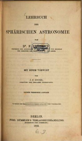 Lehrbuch der sphärischen Astronomie