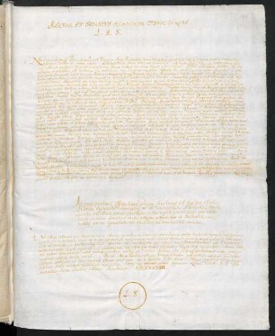 Rector et senatvs academiae Tvbingensis. L.B.S. : Abschrift