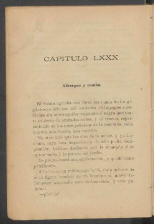 Capítulo LXXX - Albergue y tumba.