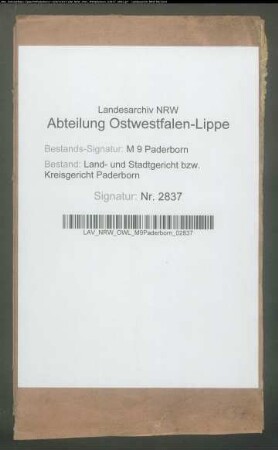 Erblasser: Voss, Anna Maria, geb. Prior:
