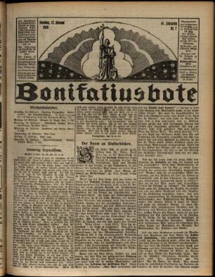 Erste Ausgabe vom Sonntag, den 12. Februar 1928.