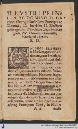 Nicolaus Listenius Salutem Dicit.