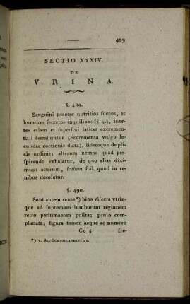 Sectio XXXIV. De Urina