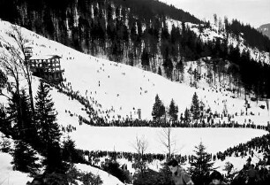 Feldberg: Internationales Feldberg-Skispringen; Sprungschanze im Fahler Loch von der Straße