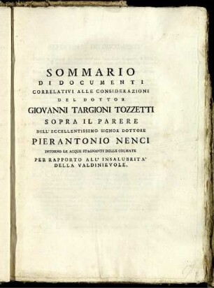 Sommario Di Documenti