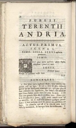 Publii Terentii Andria. Actus Primus.