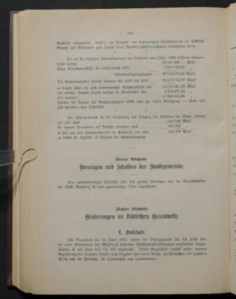 Fünfter Abschnitt. Aenderungen im städtischen Grundbesitz.