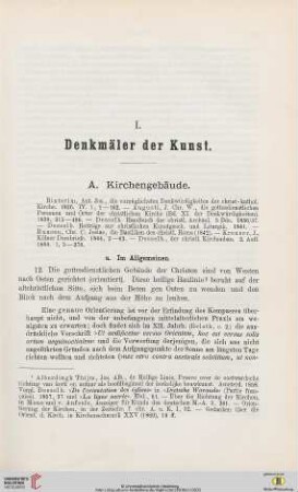I. Denkmäler der Kunst