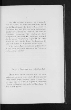 Dresden, Donnerstag, den 13. October 1898