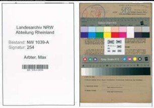 Entnazifizierung Max Arbter , geb. 10.02.1903 (Beamter)