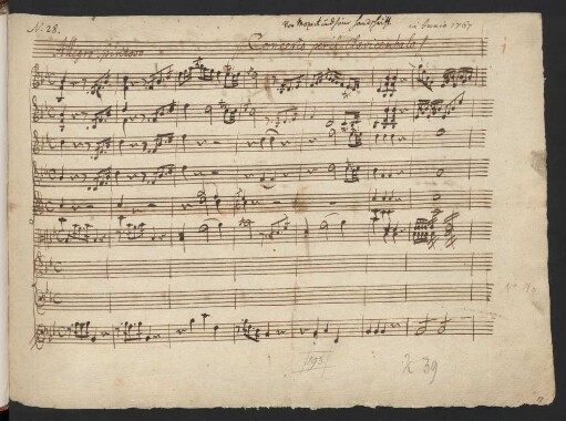Konzerte; cemb (pf), orch; B-Dur; KV 39