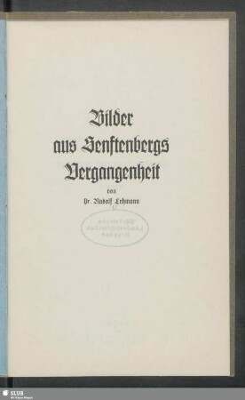 Bilder aus Senftenbergs Vergangenheit