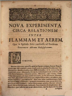 Tractatus varii ... continentes nova experimenta