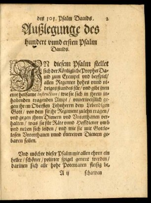 Außlegunge des hundert unnd ersten Psalm Davids.