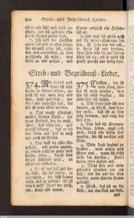 Sterb- und Begräbniß-Lieder.