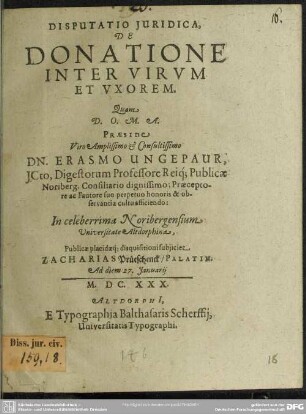 De donatione inter virum et uxorem