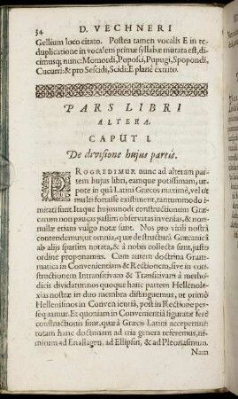 Pars Libri Altera.