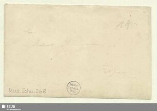 268: Brief von Clara Schumann an Robert Schumann - Mus.Schu.268