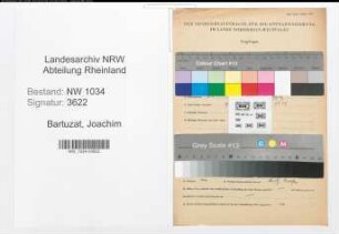 Entnazifizierung Joachim Bartuzat , geb. 08.08.1913 (Oberstleutnant)
