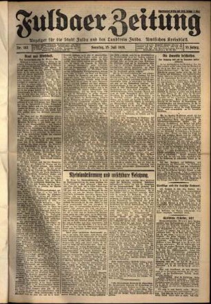 Erste Ausgabe vom Sonntag, den 15. Juli 1928.