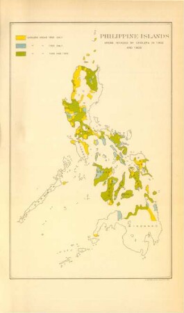 Philippine Islands areas invaded by Cholera in 1902 and 1903