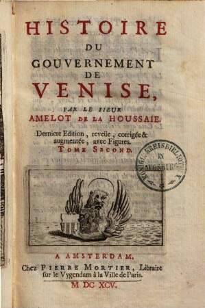 Histoire Du Gouvernement De Venise, 2.. Histoire du gouvernement de Venise