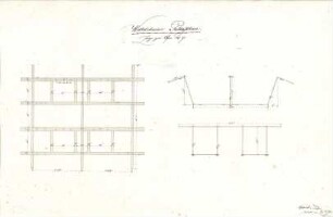 Gärtner, Friedrich von; München; Wittelsbacherpalast - Zarge zum Ofen Nr. 7 (Ansichten, Details)