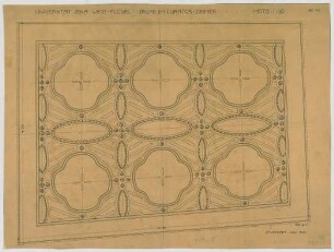 Fischer, Theodor; Jena; Universität - Westflügel Kuratorzimmer (Deckenabwicklung)