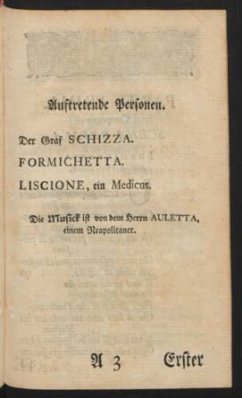 Auftretende Personen