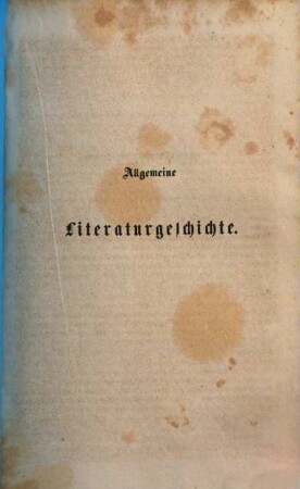 Allgemeine Literaturgeschichte