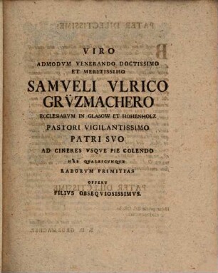 Dissertatio Moralis Gradvs Bonorvm Opervm Et Virtvtis Generatim Sistens