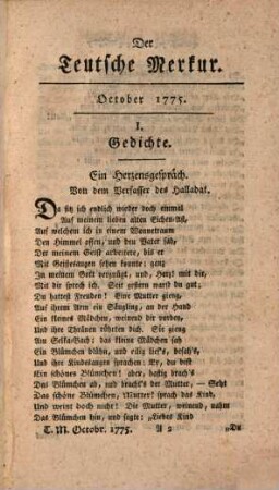 Der teutsche Merkur. 1775, 4 = Bd. 12