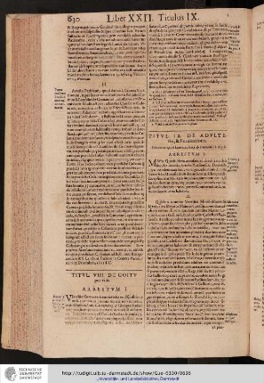 Liber XXII. Titulus IX.